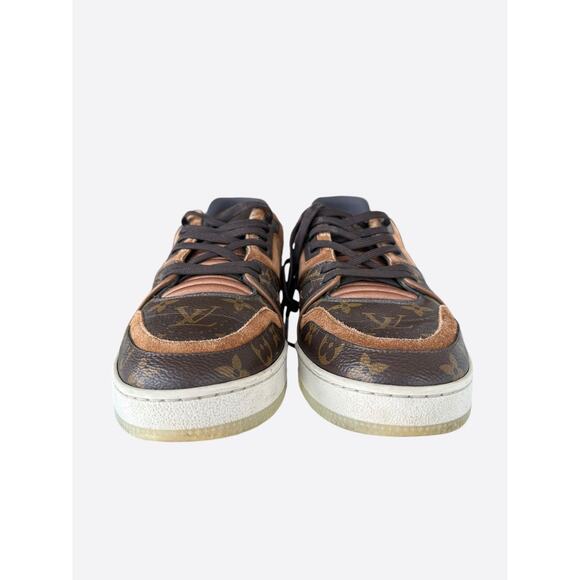 Louis Vuitton Brown Suede Monogram Trainers - Picture 2 of 7
